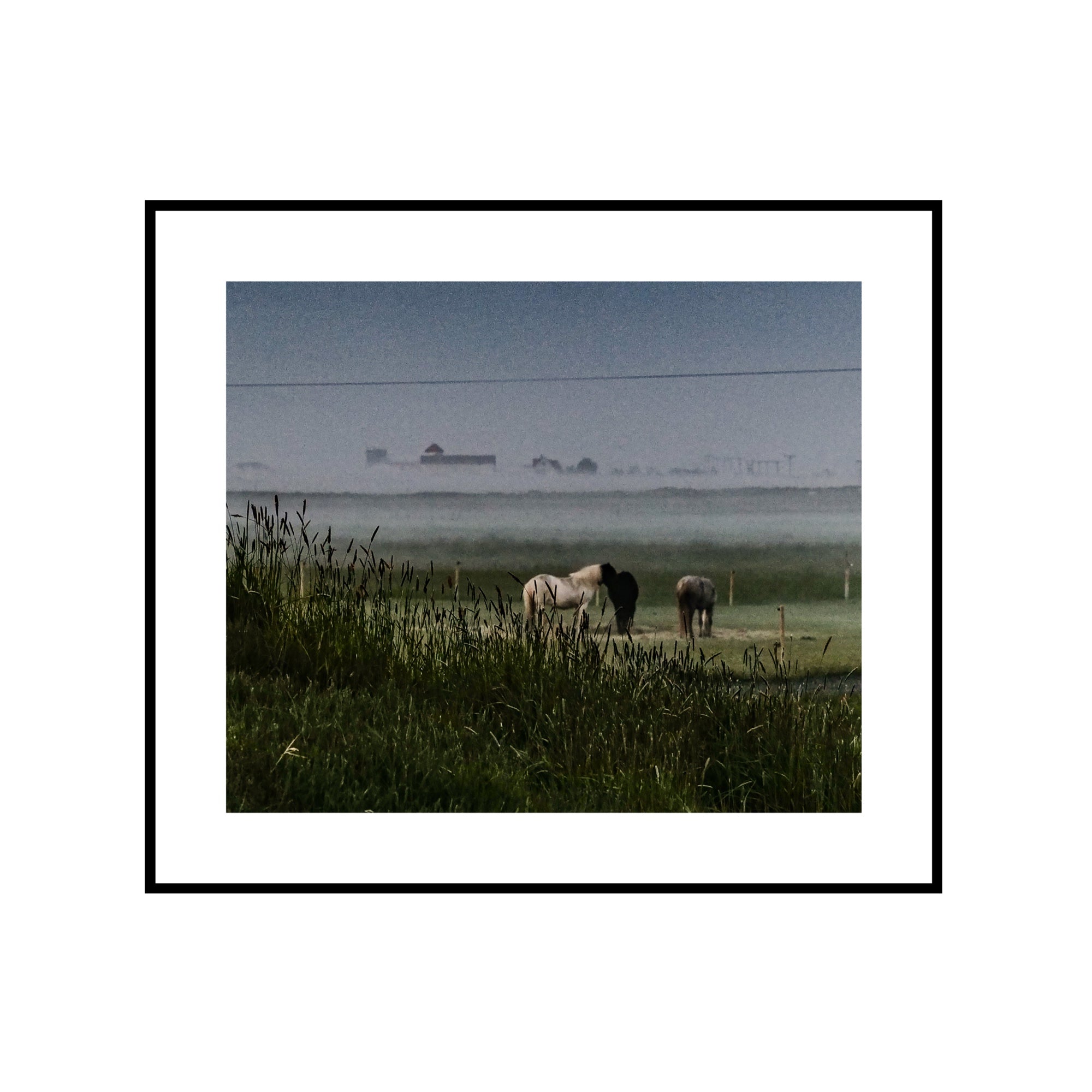 Fog and Horses — framed mockup