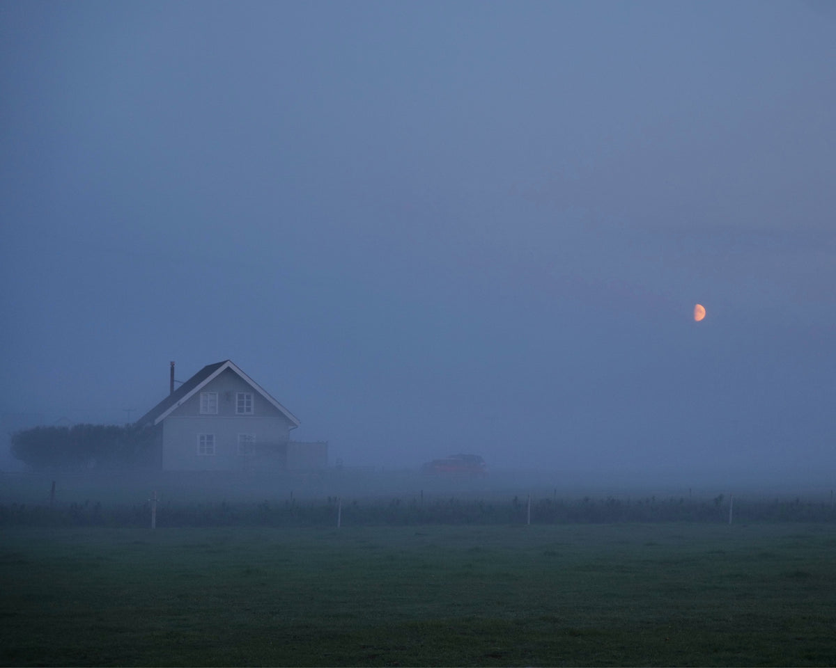 House Under a Red Moon — unframed artwork