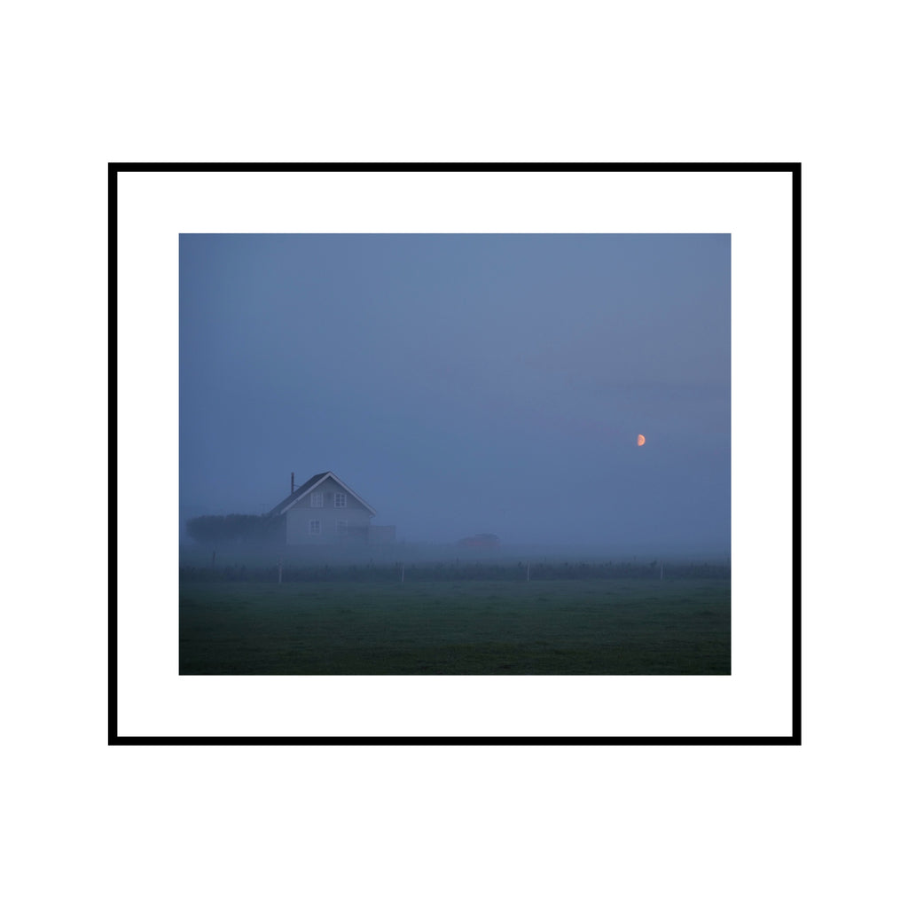 House Under a Red Moon — framed mockup