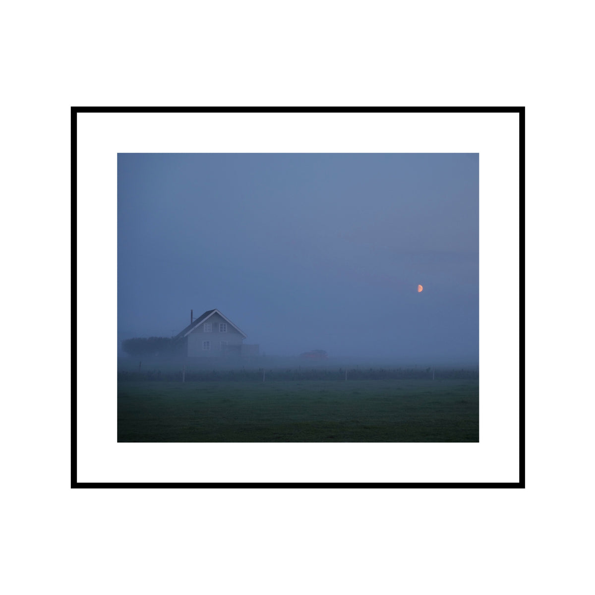 House Under a Red Moon — framed mockup