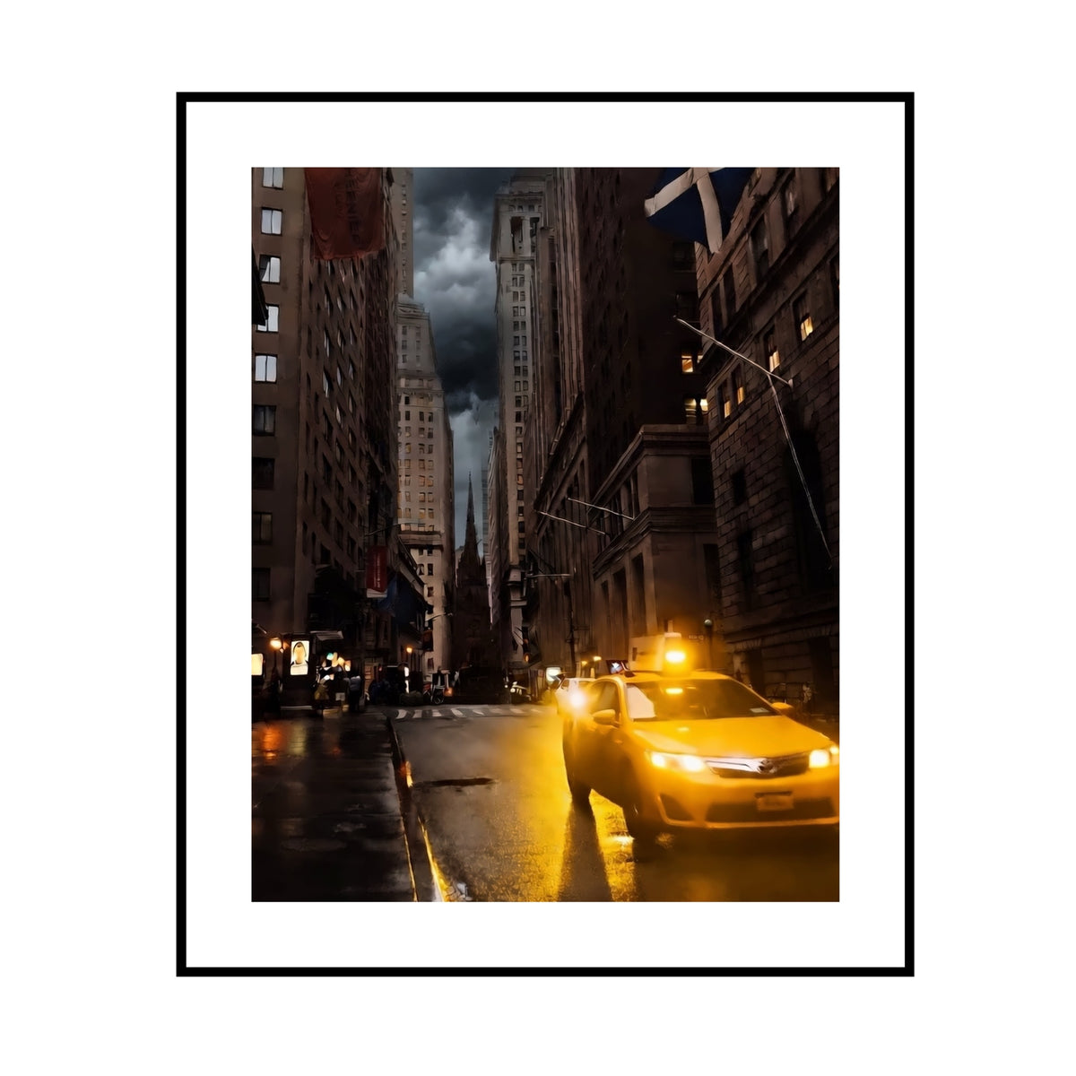 Taxi in the Rain - lifestyle mockup