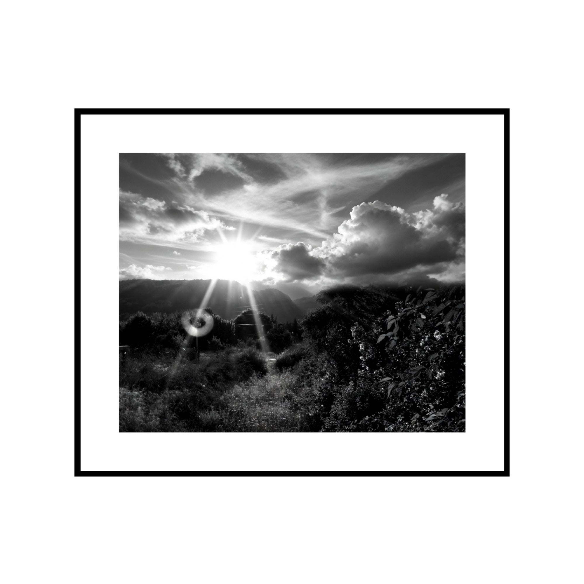 Sun Through the Clouds — framed mockup