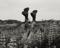 The boots in Grass