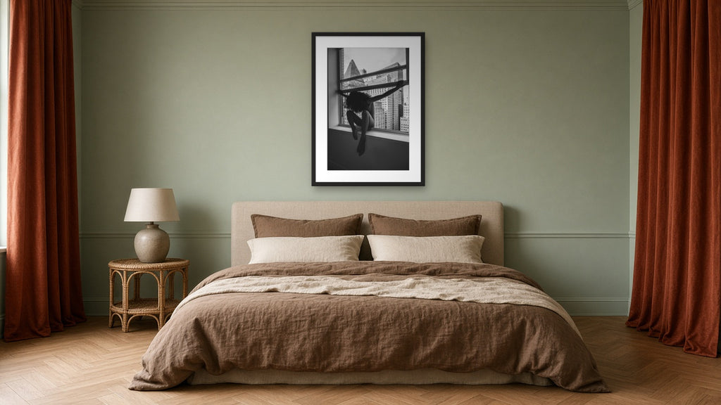 Vertigo 2 by Lena Di, fine art nude photography print in a black frame
