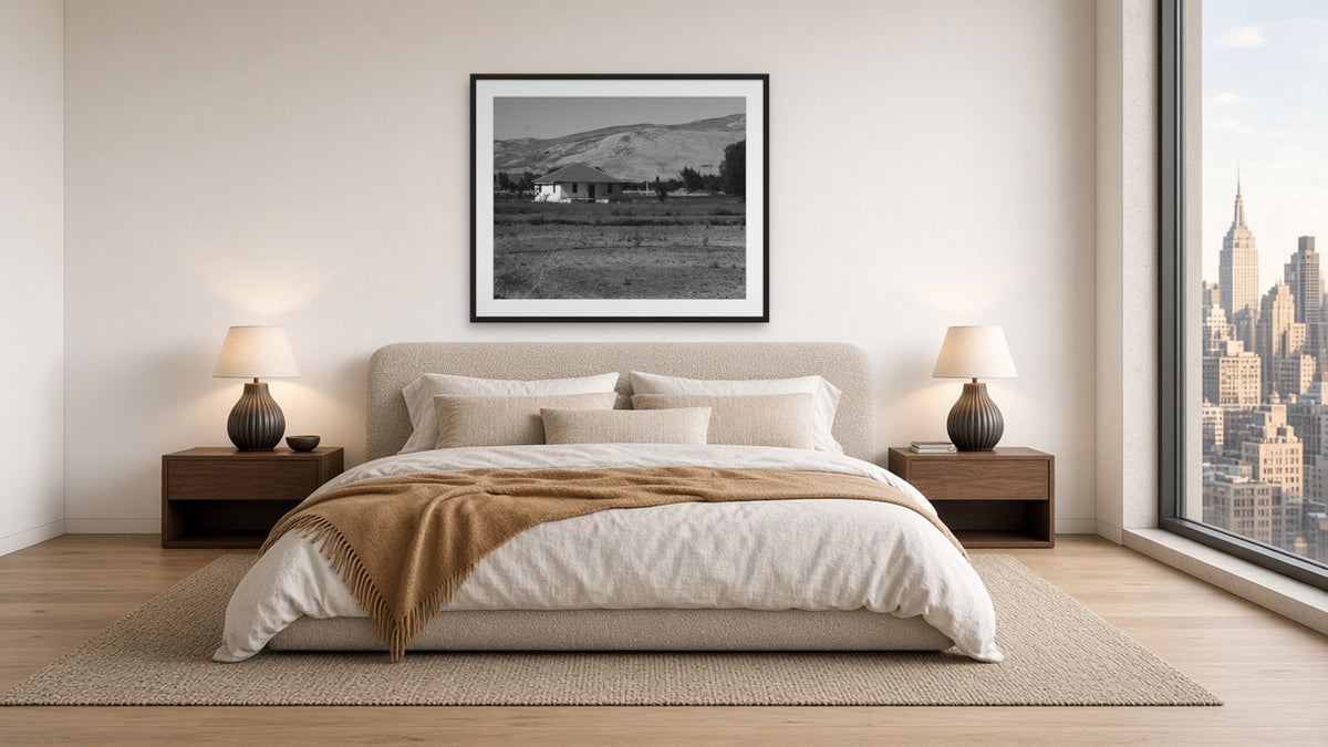 Come inside, we’re open. by Lena Di, fine art photography print in a black frame