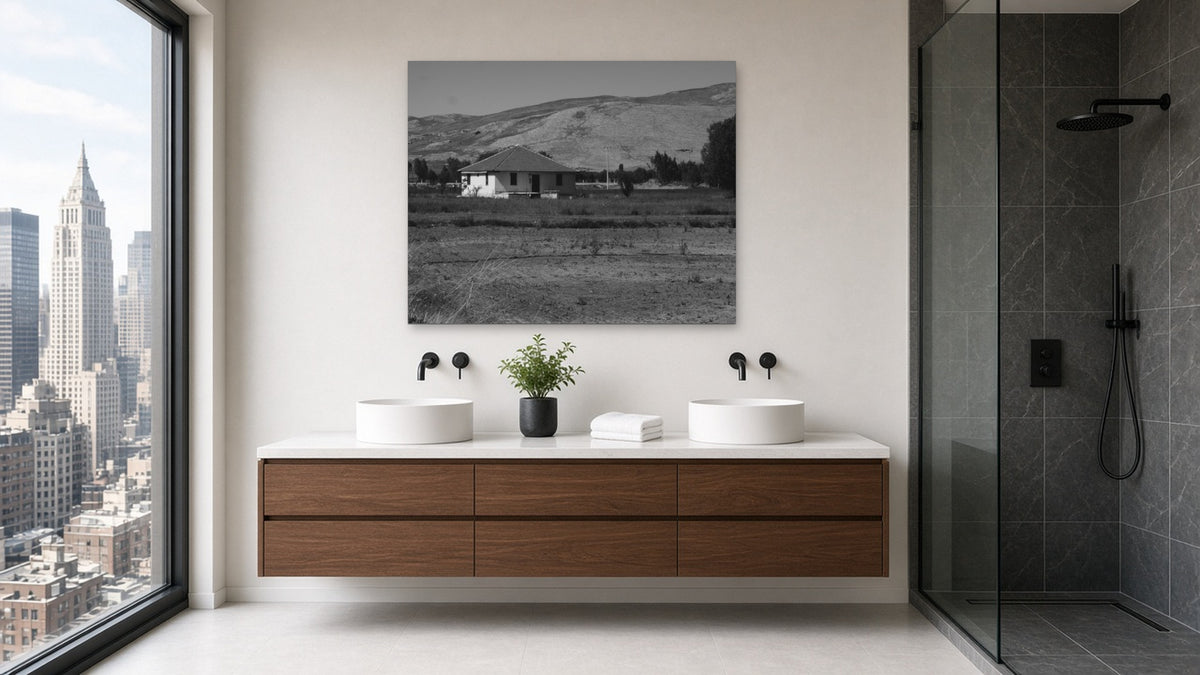 Come inside, we’re open. by Lena Di, fine art photography print shown in a room