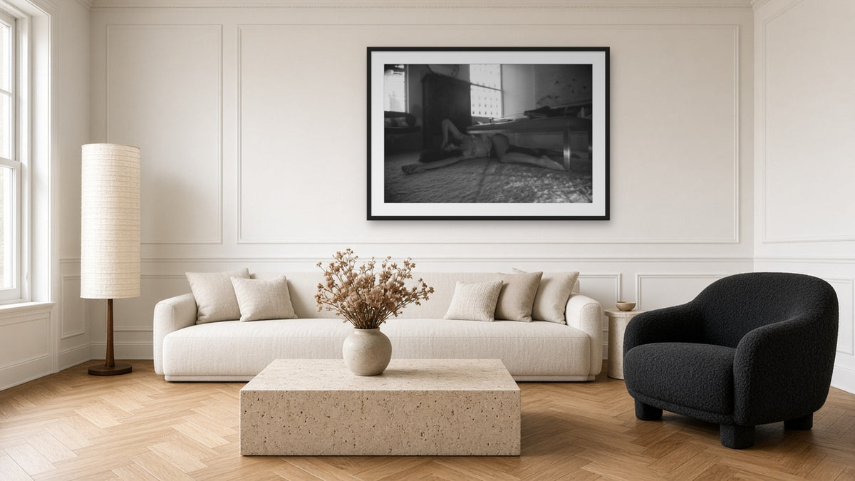 Distress by Lena Di, fine art photography print in a black frame