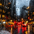 Empire in the Rain — metal aluminum high gloss fine art print by Lena Di