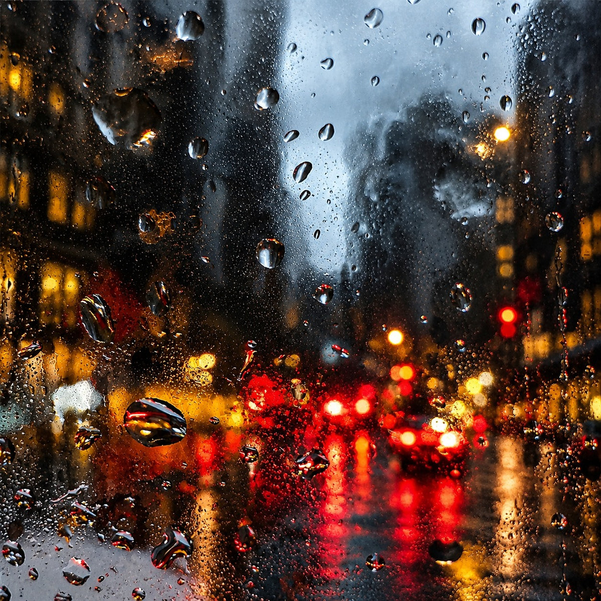 Empire in the Rain — metal aluminum high gloss fine art print by Lena Di