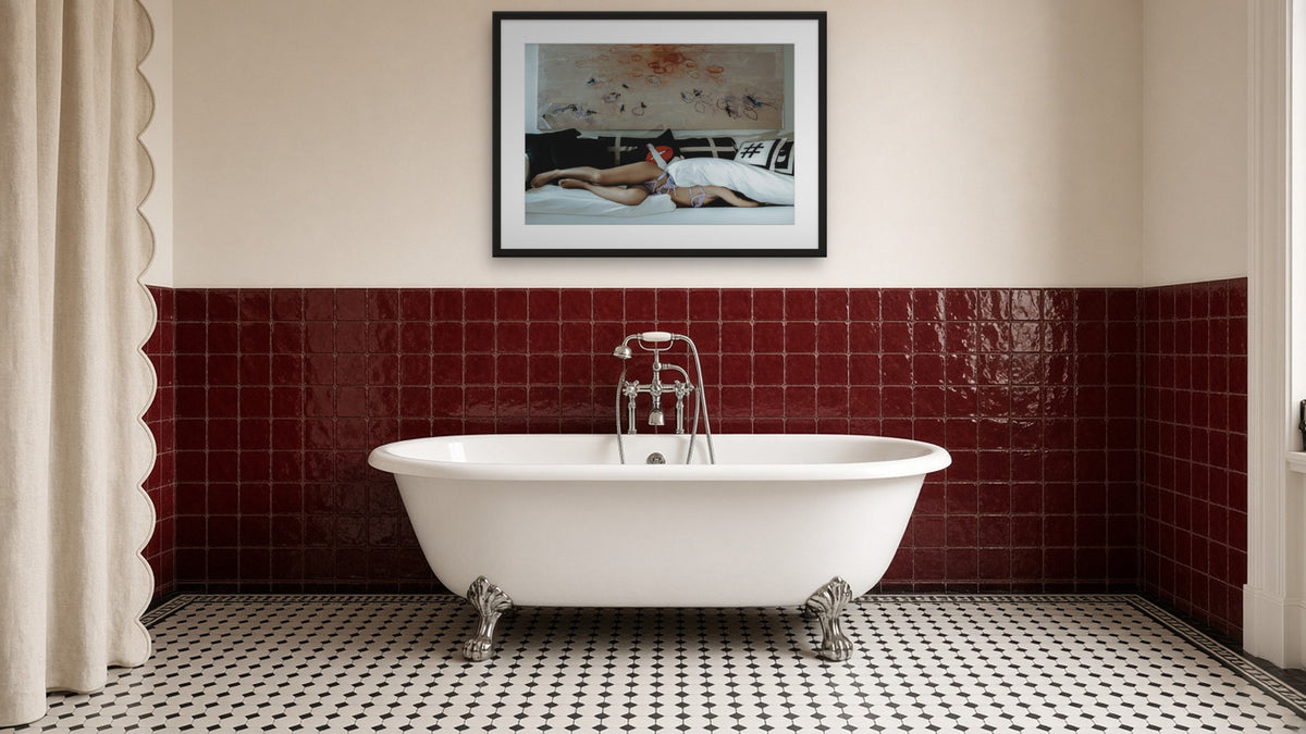 Hungry Sofa Color by Lena Di, fine art photography print in a black frame