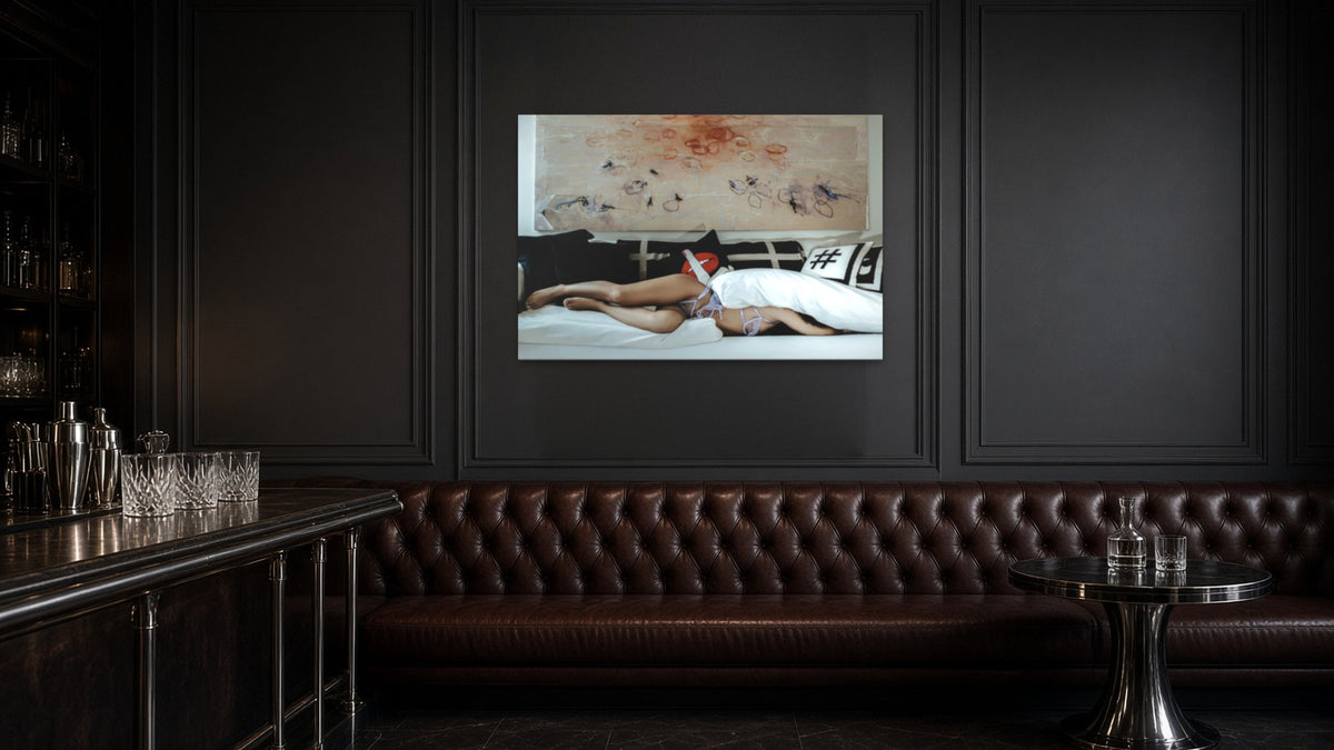 Hungry Sofa Color by Lena Di, fine art photography print shown in a room