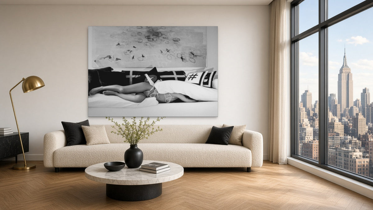 Hungry Sofa by Lena Di, fine art photography print shown in a room