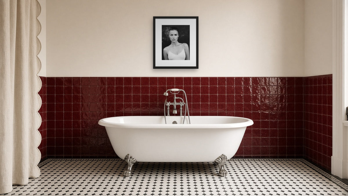 In the Smoke by Lena Di, fine art photography print in a black frame
