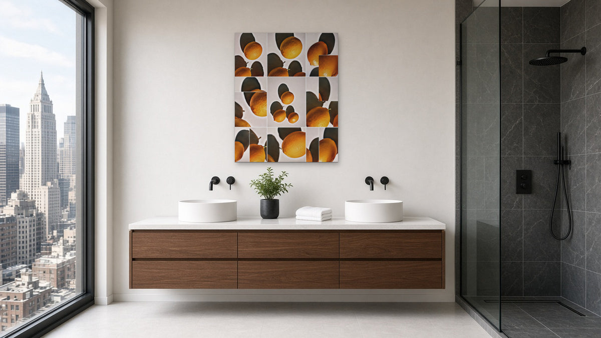 Life Gave Me Lemons by Lena Di, fine art photography print shown in a room
