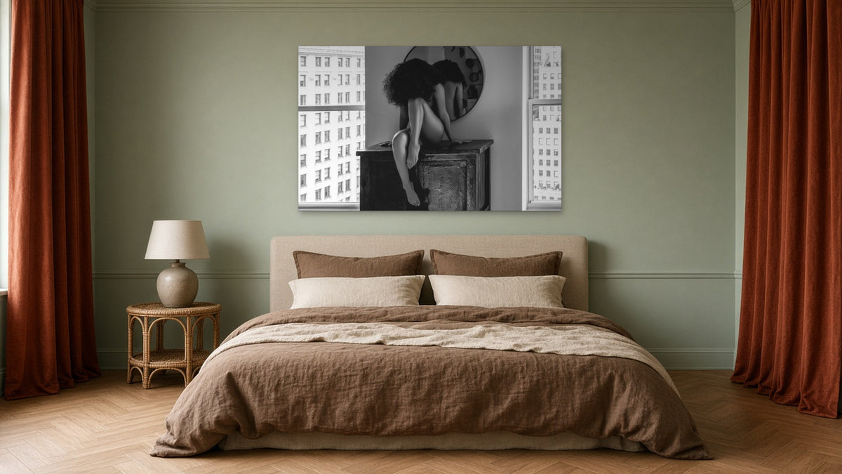 Phases Of The Moon by Lena Di, fine art photography print shown in a room