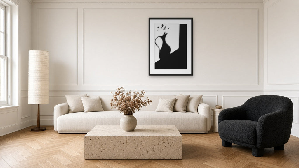 Shadow Figure by Lena Di, fine art photography print in a black frame