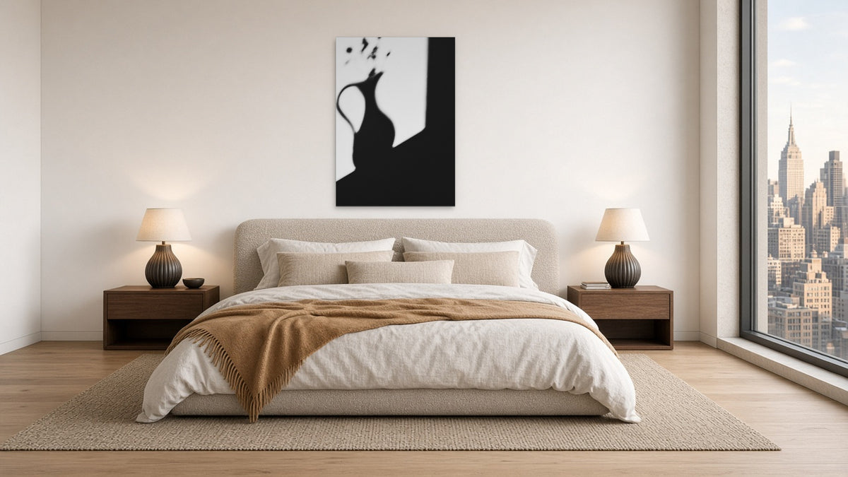 Shadow Figure by Lena Di, fine art photography print shown in a room