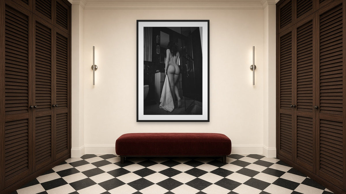 Sienna by Lena Di, fine art nude photography print in a black frame
