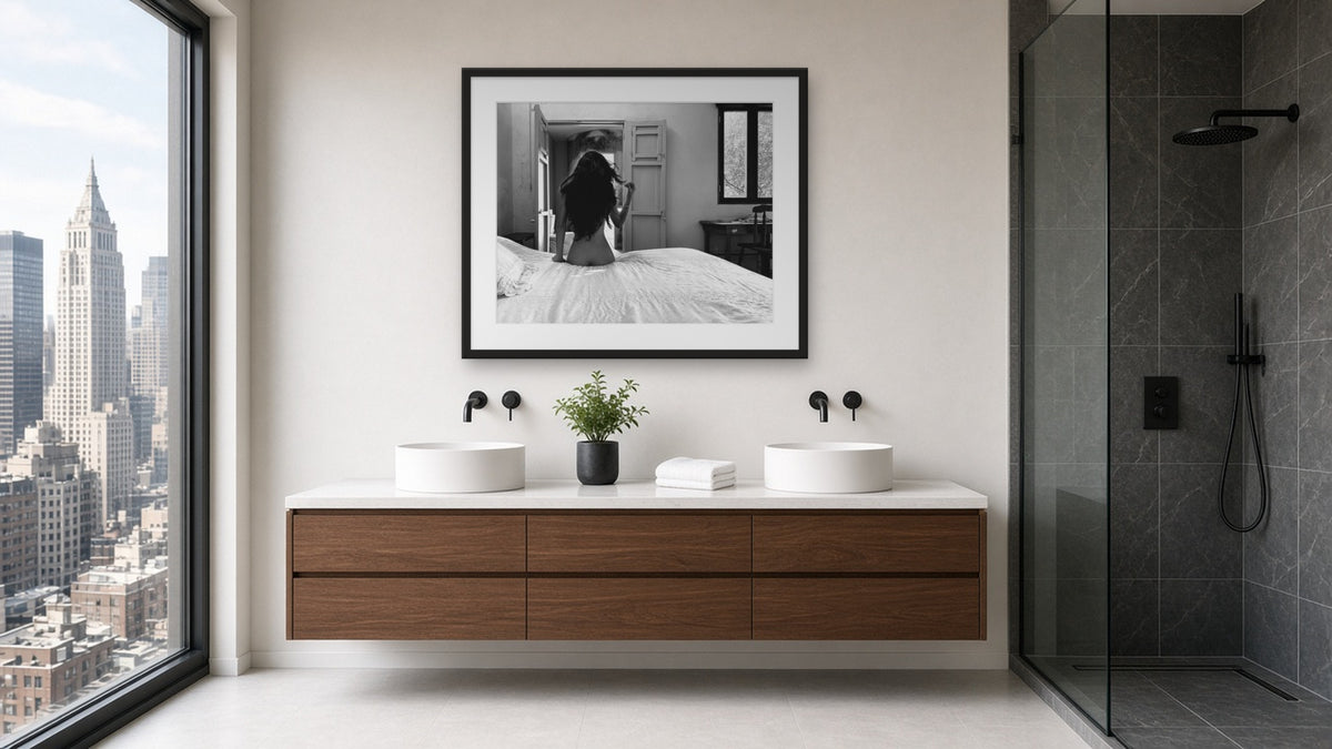 Toward the Light by Lena Di, fine art photography print in a black frame
