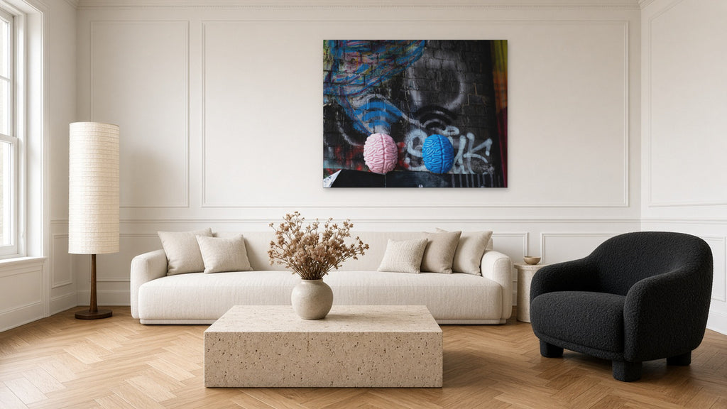 Two Brains by Lena Di, fine art photography print shown in a room